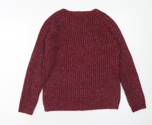 Atmosphere Womens Purple Round Neck Acrylic Pullover Jumper Size 10