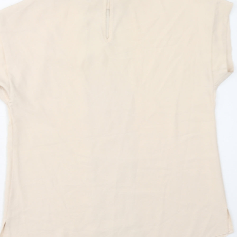 Womens UK Size 8 New Look Beige Basic Blouse