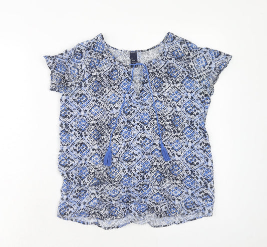 Womens UK Size XS Gap Blue Basic T-Shirt