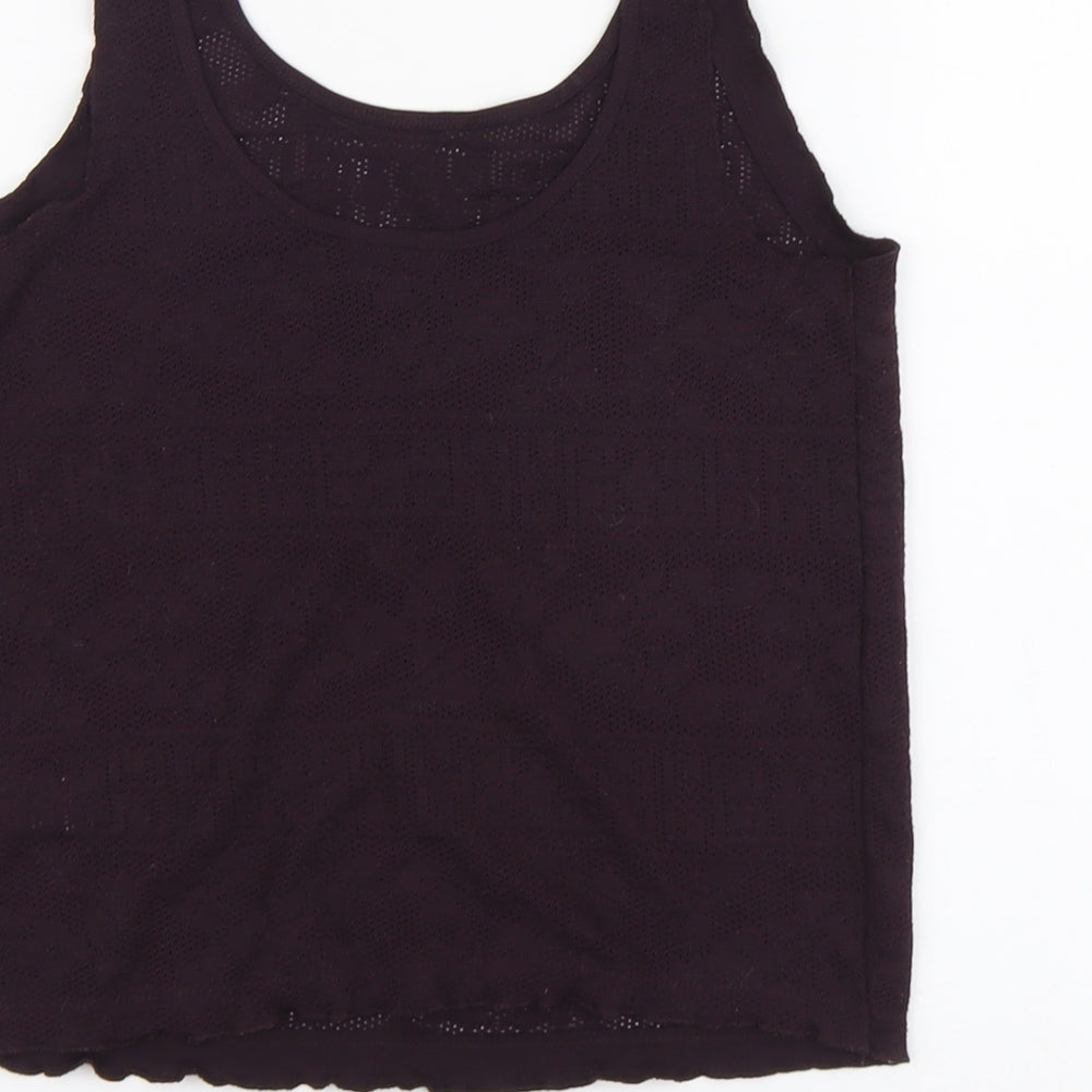 Womens UK Size 8 Topshop Purple Basic Tank