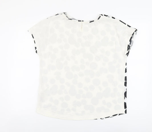 Womens UK Size 12 Marks and Spencer Ivory Basic T-Shirt