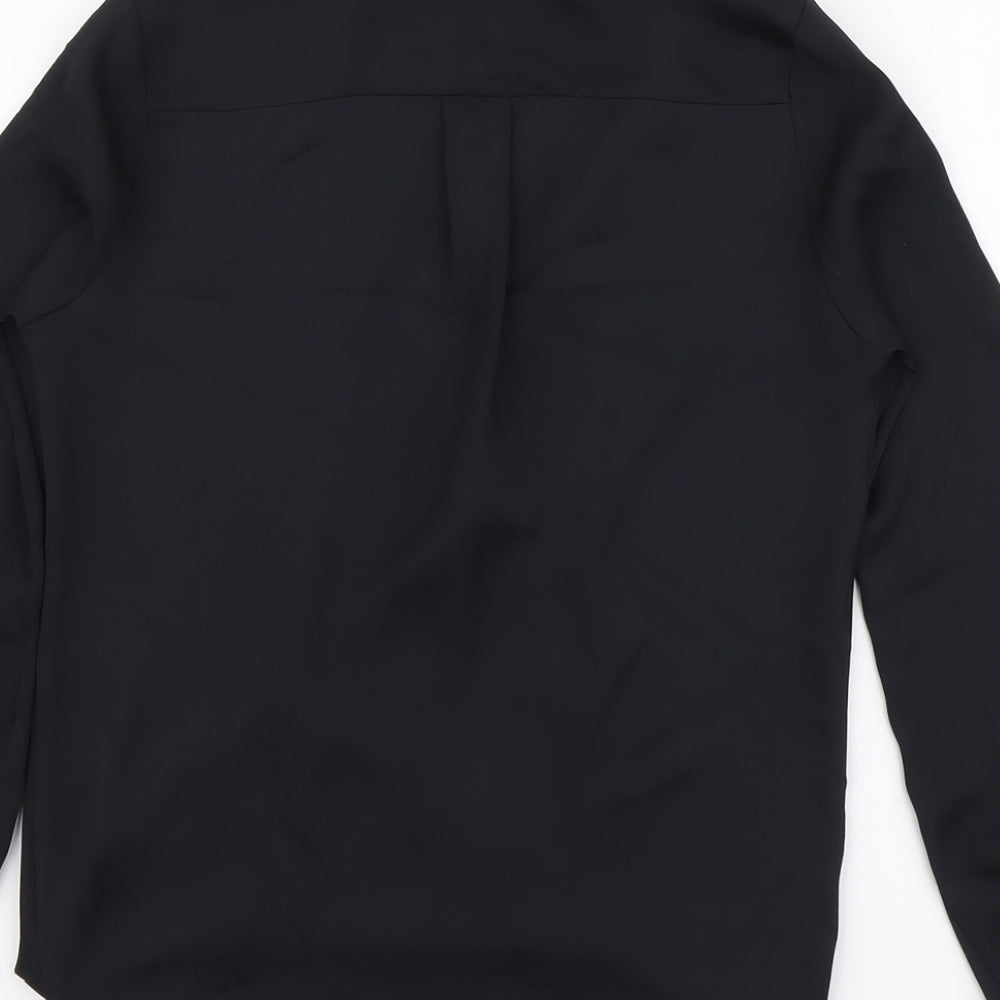 Womens UK Size 6 River Island Black Basic Blouse