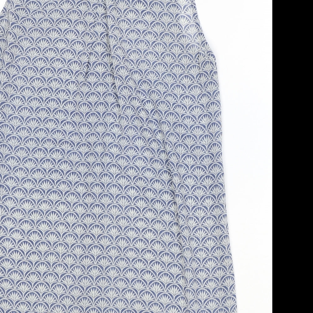 Womens UK Size 8 H&M Blue Basic Button-Up