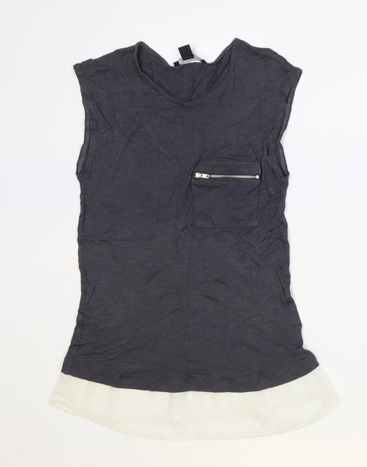Womens UK Size 8 Atmosphere Grey Basic Tank