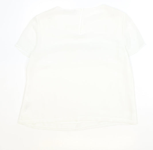 Womens UK Size 14 Planet Ivory Basic T-Shirt