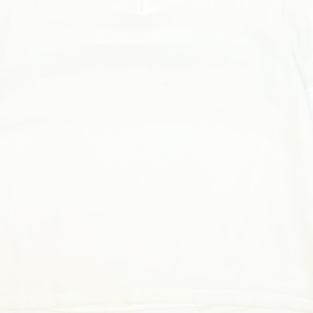 Womens UK Size 14 Planet Ivory Basic T-Shirt