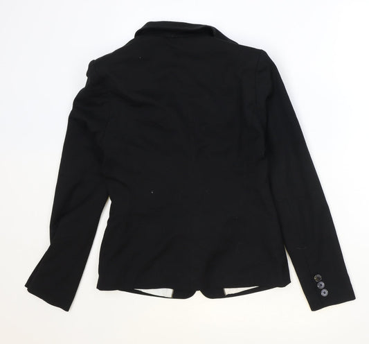 NEXT Womens Black Polyester Jacket Blazer Size 10