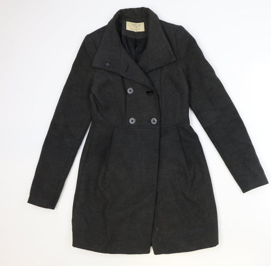 Womens UK Size XS Zara Grey Overcoat