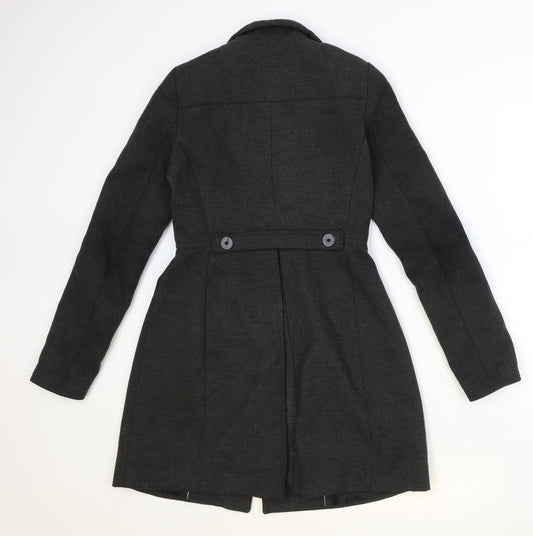 Womens UK Size XS Zara Grey Overcoat