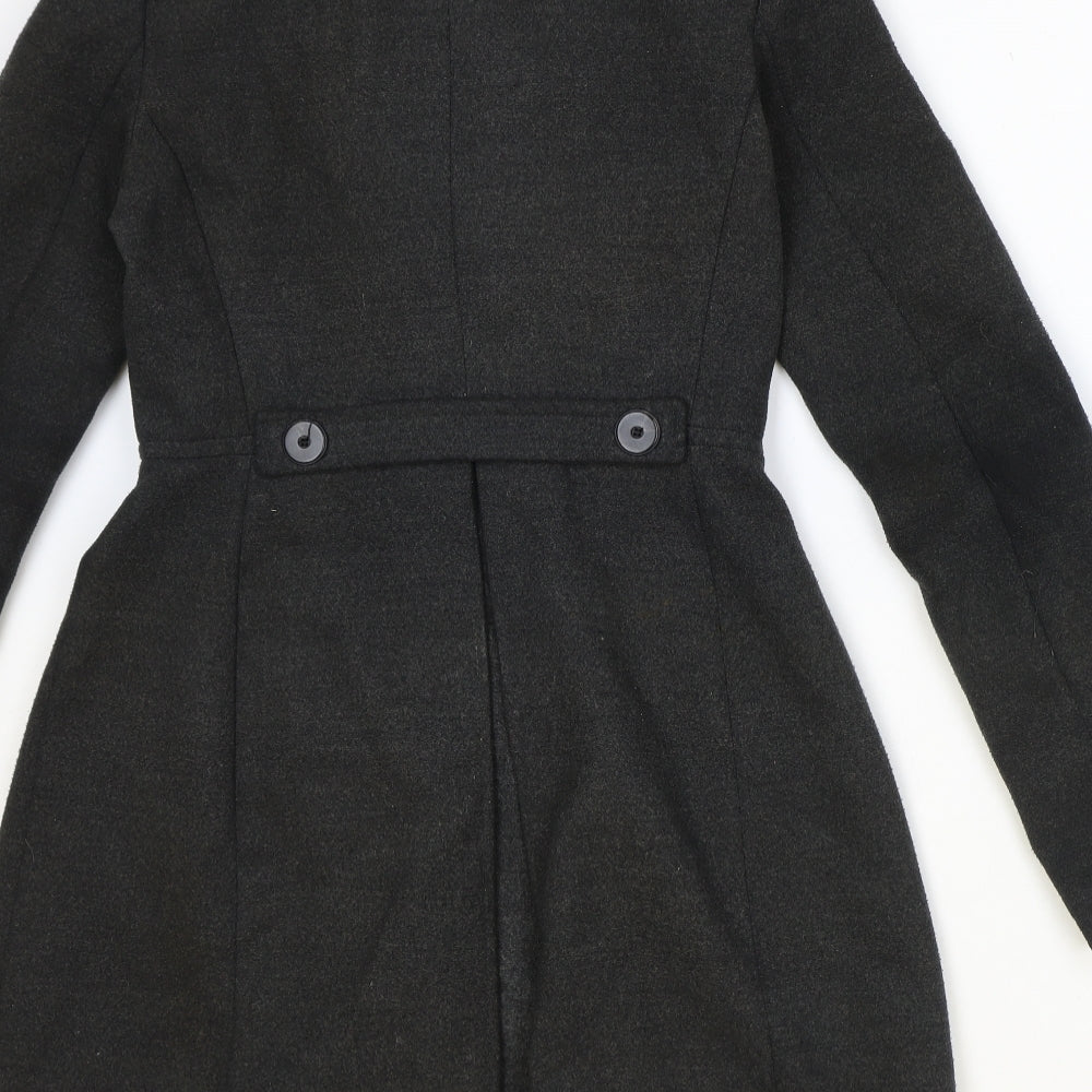 Womens UK Size XS Zara Grey Overcoat