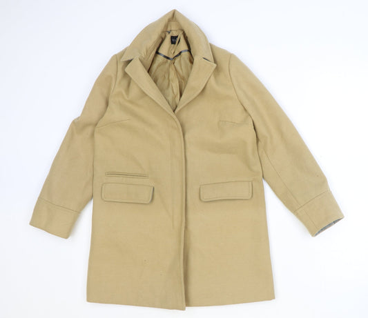 Womens UK Size 4 Topshop Brown Overcoat