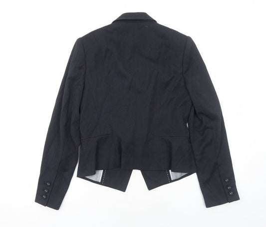 Marks and Spencer Womens Blue Polyester Jacket Blazer Size 10