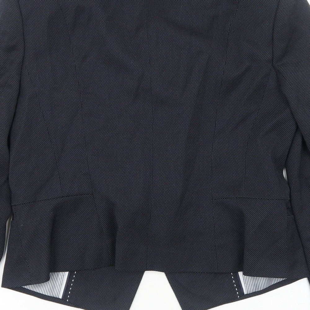Marks and Spencer Womens Blue Polyester Jacket Blazer Size 10