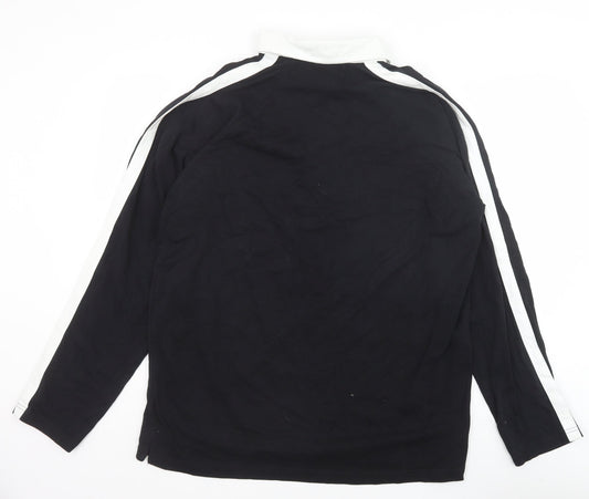 Mens UK Size 2XL Kariban Black Button-Up Long Sleeve Casual Shirt
