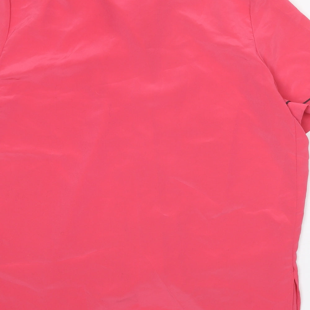 Womens UK Size L Preworn Pink Basic Button-Up