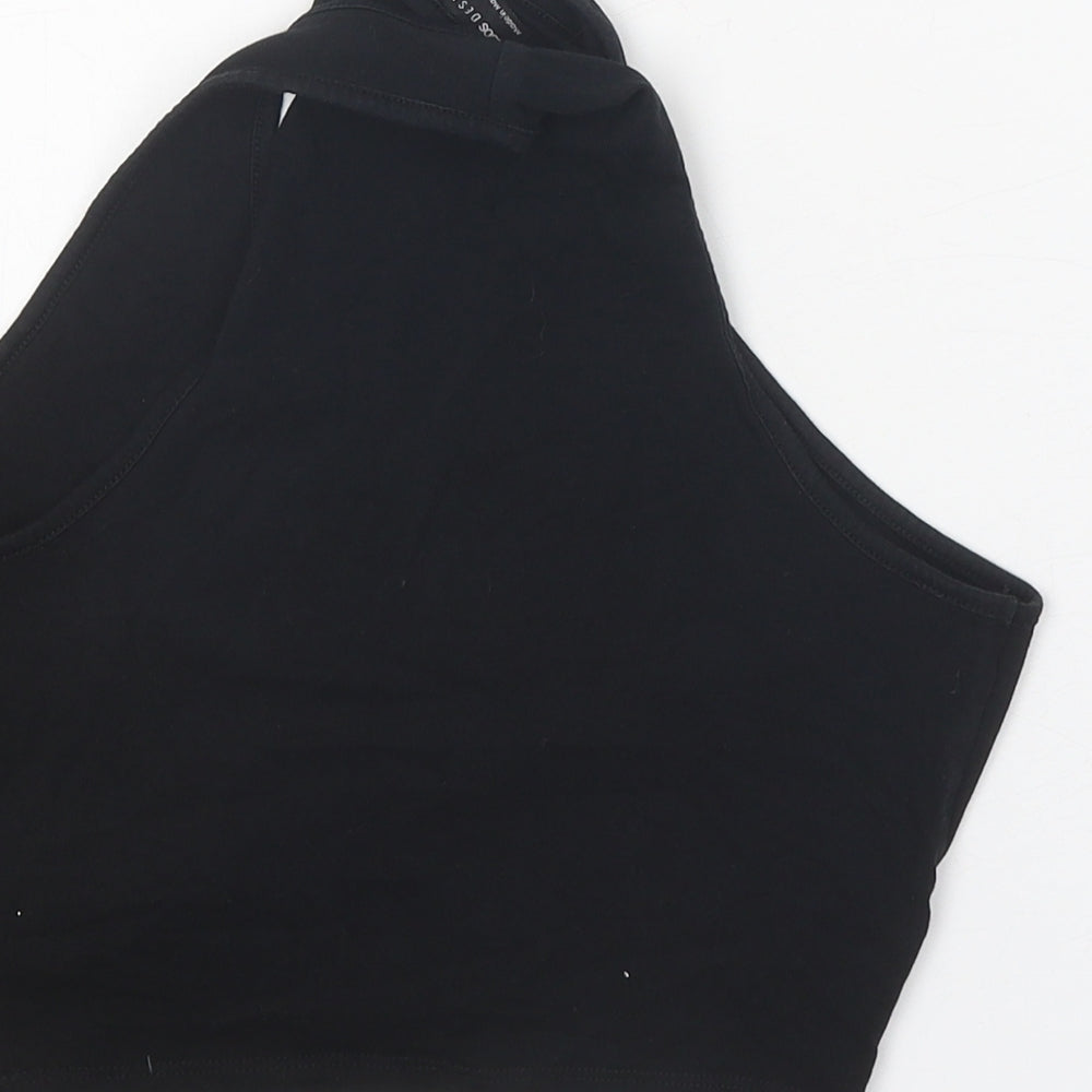 Womens UK Size 10 ASOS Black Cropped Tank