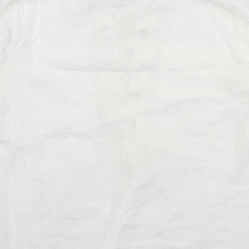 Womens UK Size M Preworn White Basic Blouse