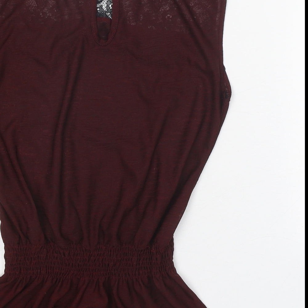 Womens UK Size 8 Atmosphere Brown Basic Tank