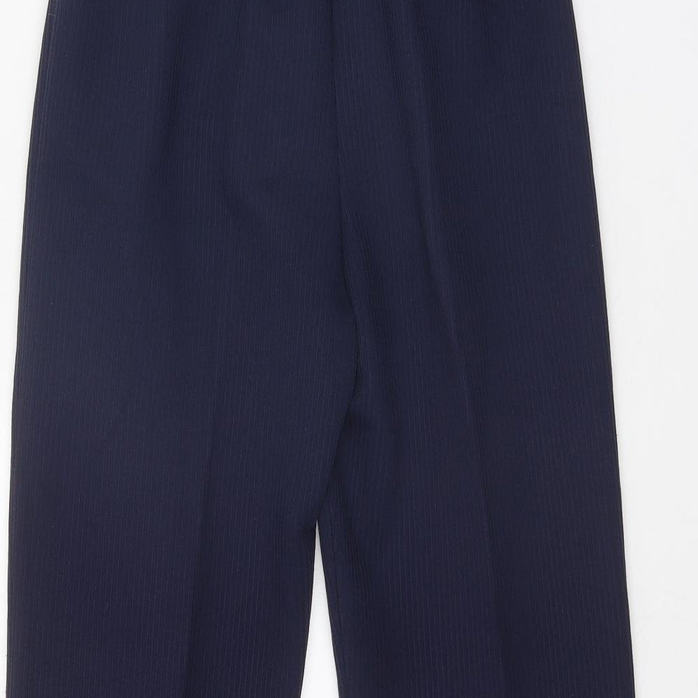 Womens UK Size 14 Preworn Regular Fit Blue Trousers