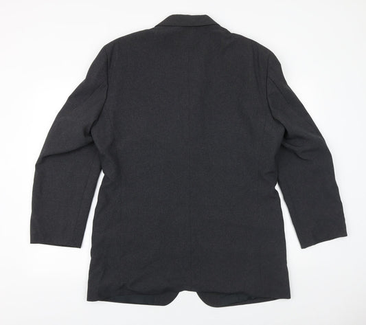 George Mens Grey Polyester Jacket Suit Jacket Size 40 Regular