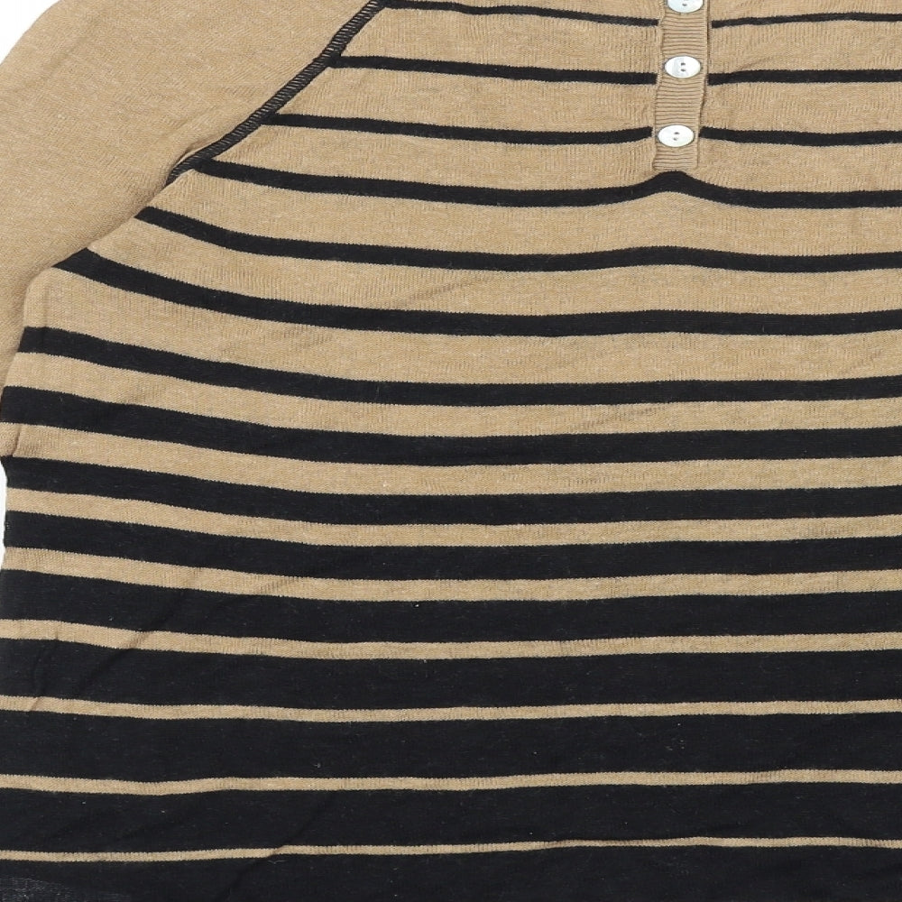 Womens UK Size L Cynthia Rowley Brown Basic T-Shirt