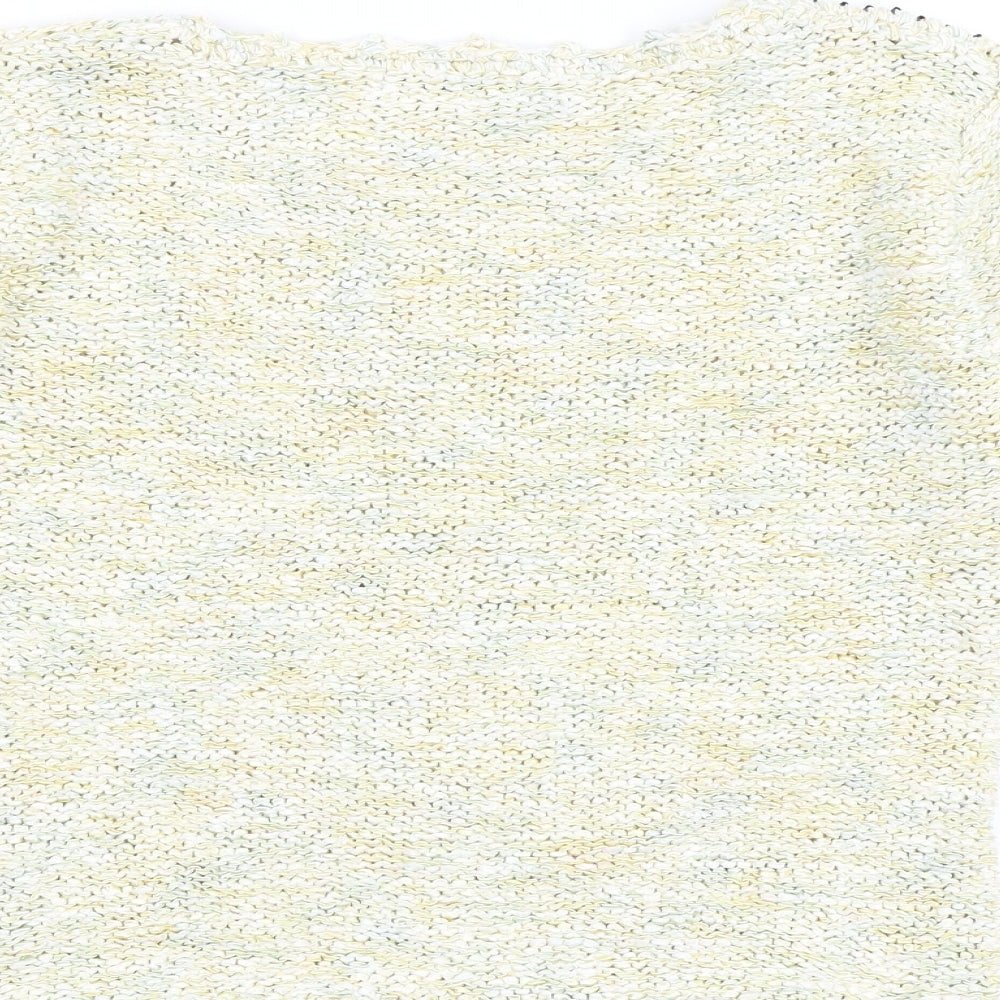 Frank Saul Womens Green Round Neck Cotton Pullover Jumper Size S