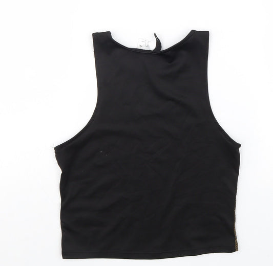 Womens UK Size S Divided Black Basic Tank