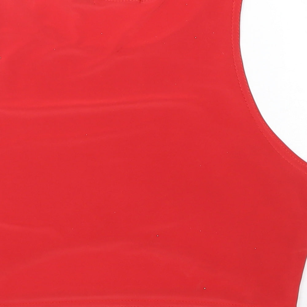I SAW IT FIRST Womens Red Polyester Basic Tank Size 12 Round Neck