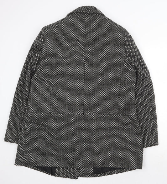 Womens UK Size 10 BHS Black Pea Coat