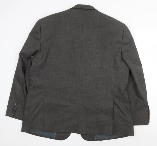 Mens UK Size 46 Preworn Regular Grey Suit Jacket