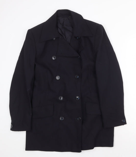 St Michael Womens Blue Jacket Blazer Size 10 Button