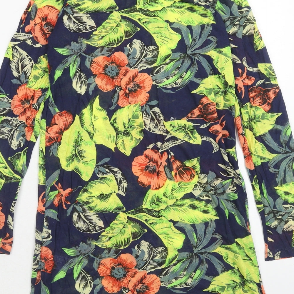 French Connection Womens Multicoloured Floral Cotton A-Line Size S Round Neck Pullover