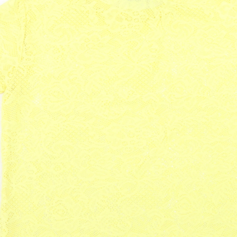 Atmosphere Womens Yellow Polyester Basic T-Shirt Size 10 Round Neck