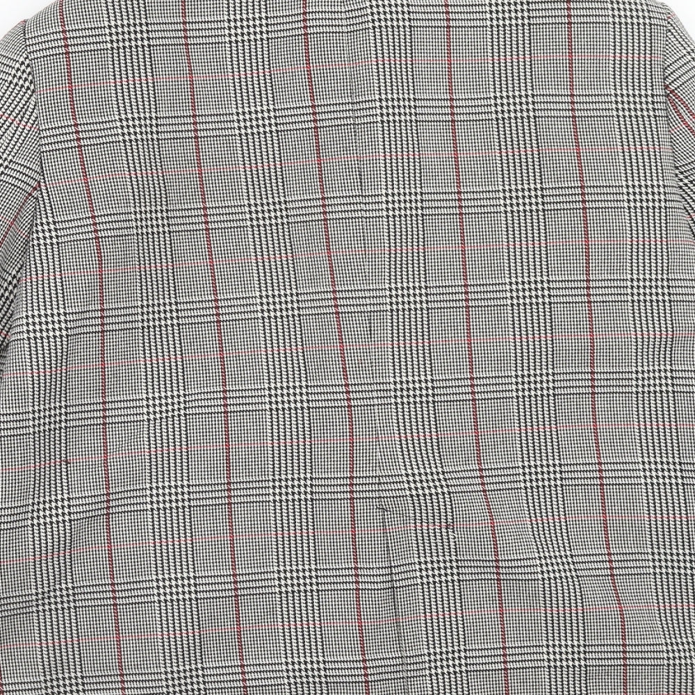 Zara Womens Multicoloured Plaid Polyester Jacket Blazer Size S