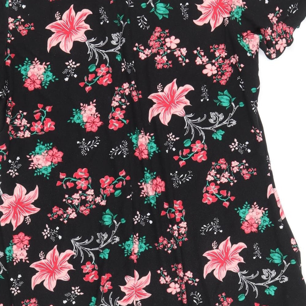 Womens UK Size L Poetic Soul Black Basic Blouse
