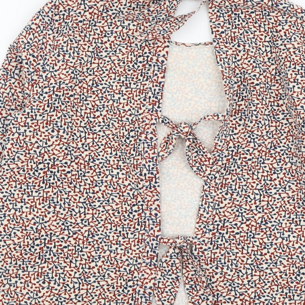 Womens UK Size XS Zara Multicoloured Basic Blouse