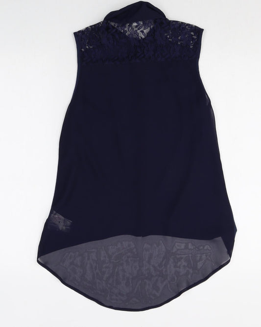 Atmosphere Womens Purple Floral Polyester Basic Button-Up Size 12 Collared