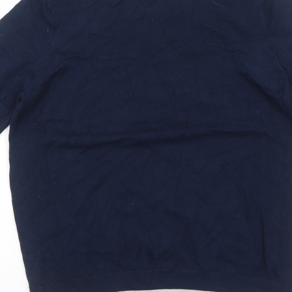 Womens UK Size M Debenhams Blue Basic T-Shirt