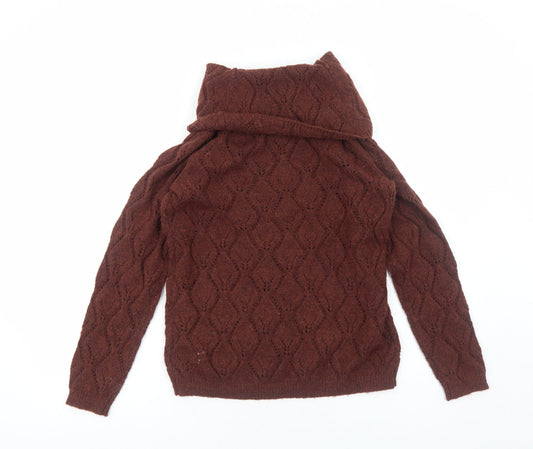 Womens UK Size 10 ANNE WEYBURN Brown Pullover Jumper