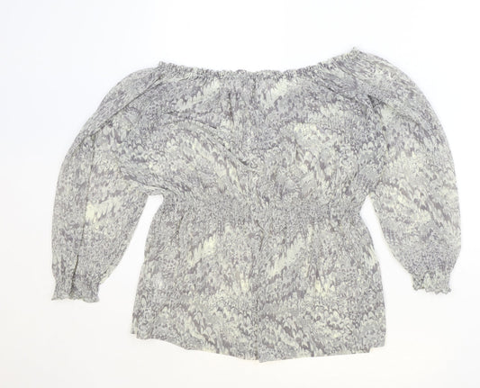 Womens UK Size S H&M Grey Basic Blouse