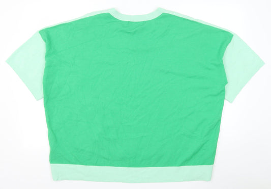 Womens UK Size 22 Marks and Spencer Green Pullover Jumper