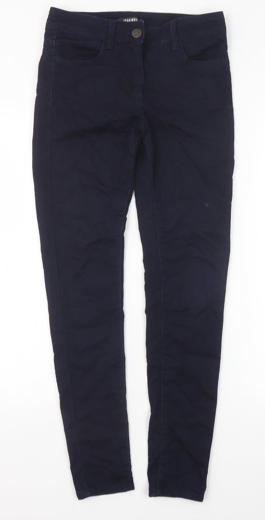 Womens UK Size 8 Marks and Spencer Extra-Slim Fit Blue Trousers