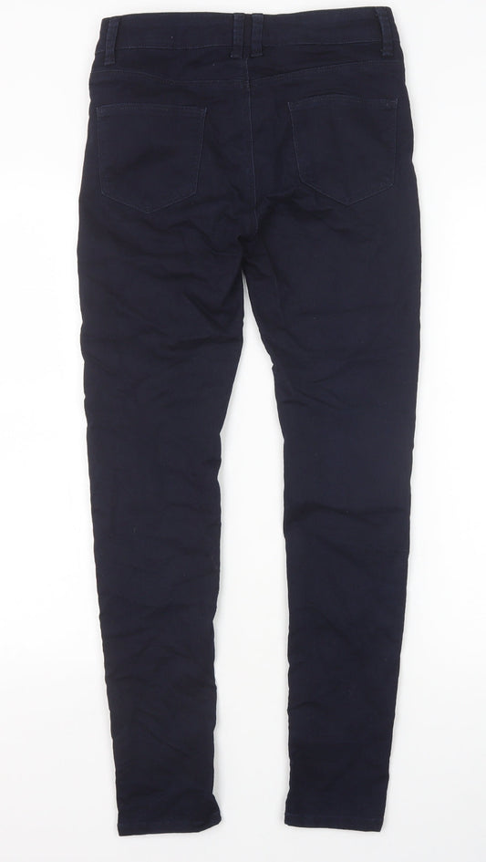 Womens UK Size 8 Marks and Spencer Extra-Slim Fit Blue Trousers