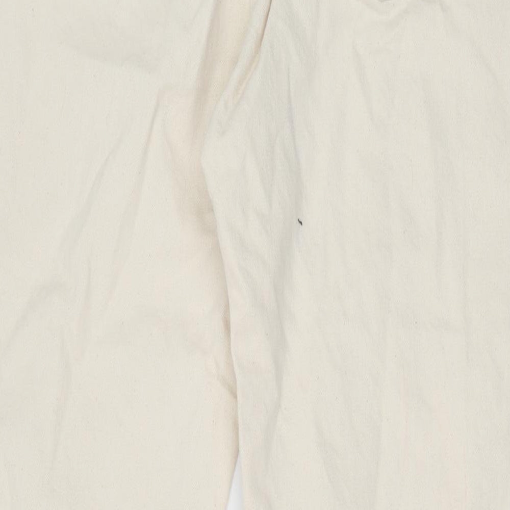 Womens UK Size 32 in Weekday Regular Fit Straight Ivory Jeans