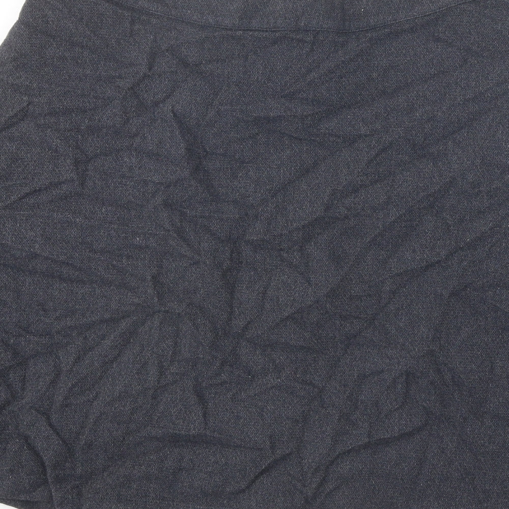 Harris Wilson Womens Grey Cotton Swing Skirt Size 29 in Button