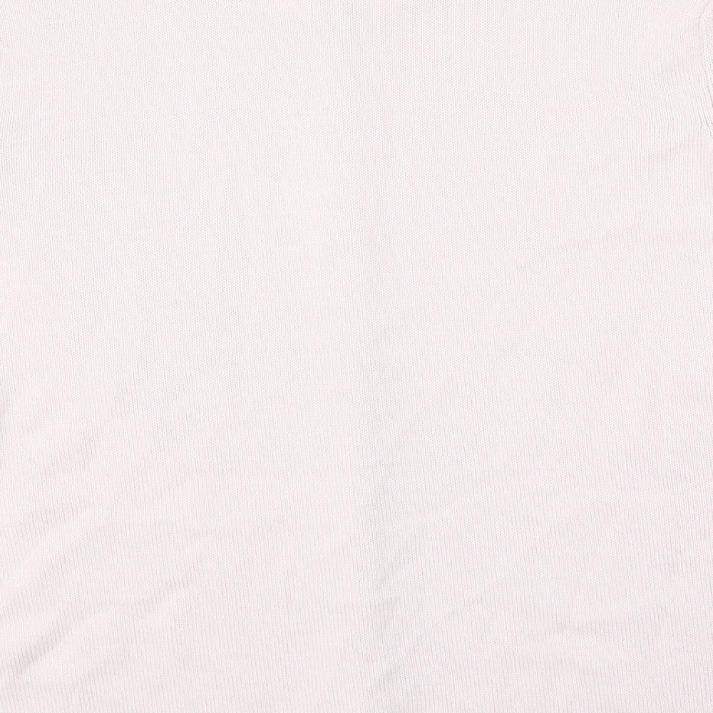 Country Casuals Womens Pink Round Neck Wool Cardigan Jumper Size L