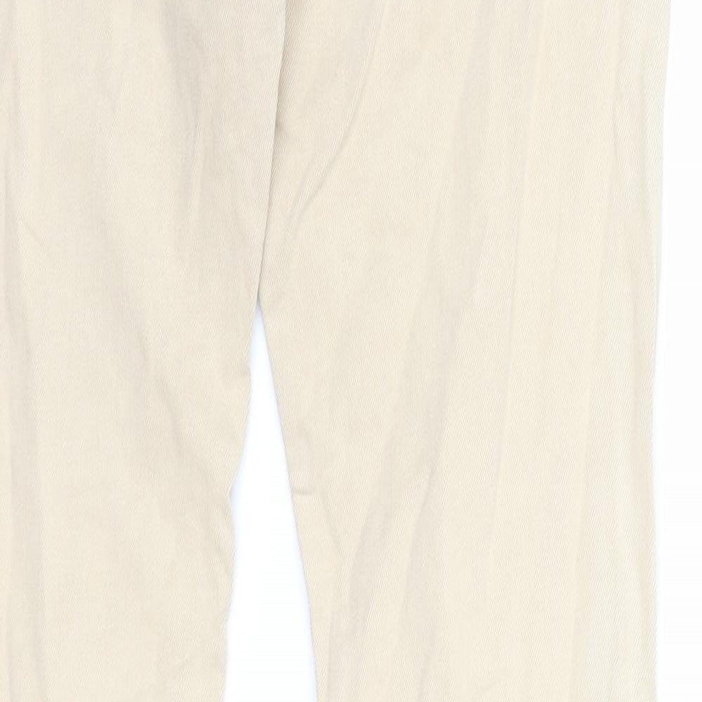 Topshop Womens Beige Cotton Skinny Jeans Size 30 in L32 in Regular Zip