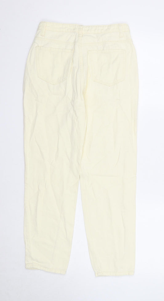 In the Style Womens Yellow Cotton Tapered Jeans Size 6 Regular Zip