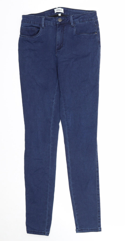 Womens UK Size M Only Regular Fit Skinny Blue Jeans
