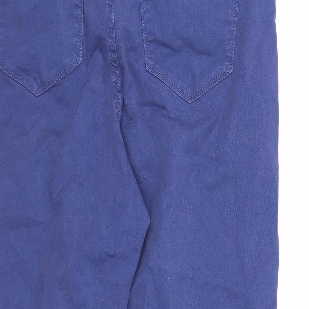 Intuition Womens Blue Cotton Cropped Jeans Size 12 Regular Zip